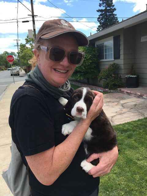 Josie has become a dog person!
