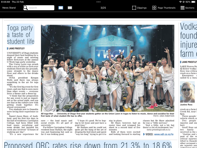 Toga Party! [Otago Daily Times]
