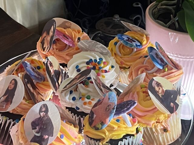 personalized cupcakes for the birthday party!
